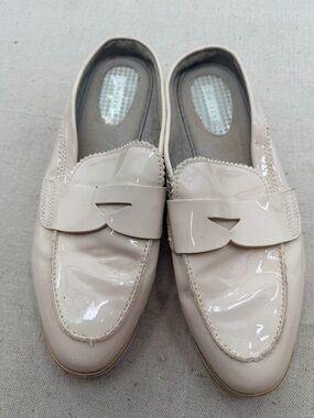 Com + Sens Patent Slip-On Loafers in Light Beige